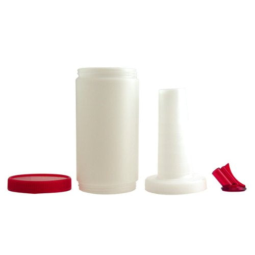 KegWorks Flow-N-Stow Bar Contenedores de jugo de fruta (juego de 4), 1 cuarto de galón, color blanco