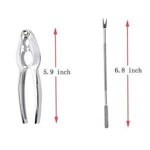 Chasoeo Seafood Tools Set Crab Cracker of 14 with 8 Stainless Steel Seafood Forks and 6 Lobster Crab Leg CrackersÃ¯Â¼Å'Nut Cracker Set Best Christmas Gift for a Friend's Family