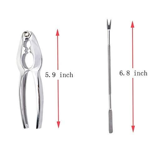 Chasoeo Seafood Tools Set Crab Cracker of 14 with 8 Stainless Steel Seafood Forks and 6 Lobster Crab Leg CrackersÃ¯Â¼Å'Nut Cracker Set Best Christmas Gift for a Friend's Family