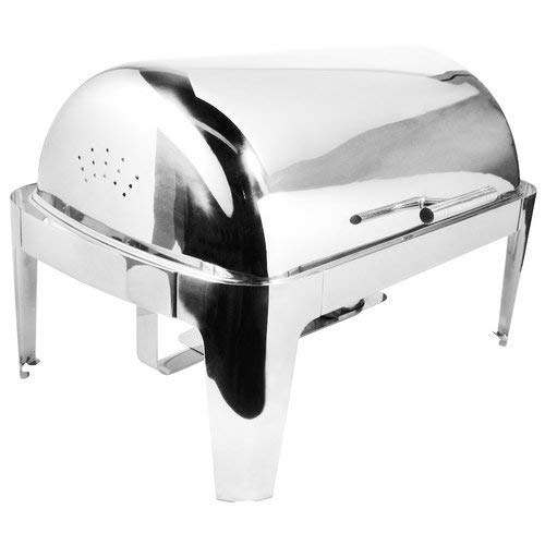 Winware Madison Chafer de 8 cuartos de galón, parte superior enrollable, S/S, pesado