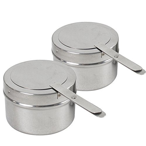 Super Deal Juego de charolas calentadoras de acero inoxidable de 7.5 L, con patas completas, 4 unidades, #1, 1