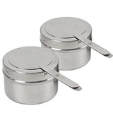 Super Deal Juego de charolas calentadoras de acero inoxidable de 7.5 L, con patas completas, 4 unidades, #1, 1