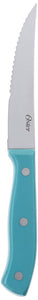 Oster Baldwyn Santoku 2 piezas, acero inoxidable, Turquoise, 14 Piece Cutlery, 1