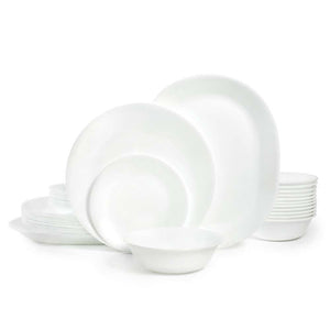 Corelle Livingware Dinnerware Set, Winter Frost White