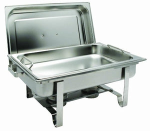 Get-A-Grip C-2080B - Chafer con asas para sartén de alimentos, acero inoxidable, 8 cuartos de galón