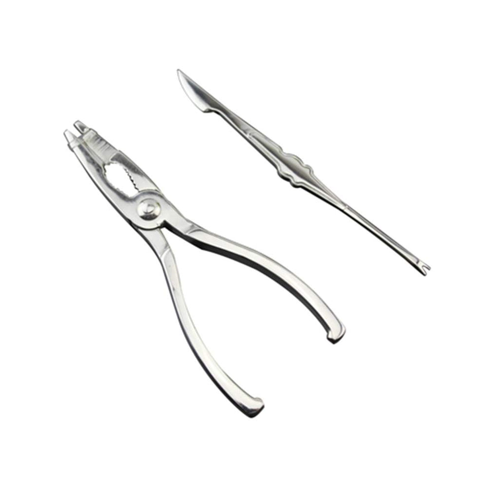Seafood Tools Set, Chrome Plated Zinc Alloy Lobster Openers, Crab Shells and Nuts Cracking,Stainless Steel, Seafood Crackers Forks Nut Cracker Set