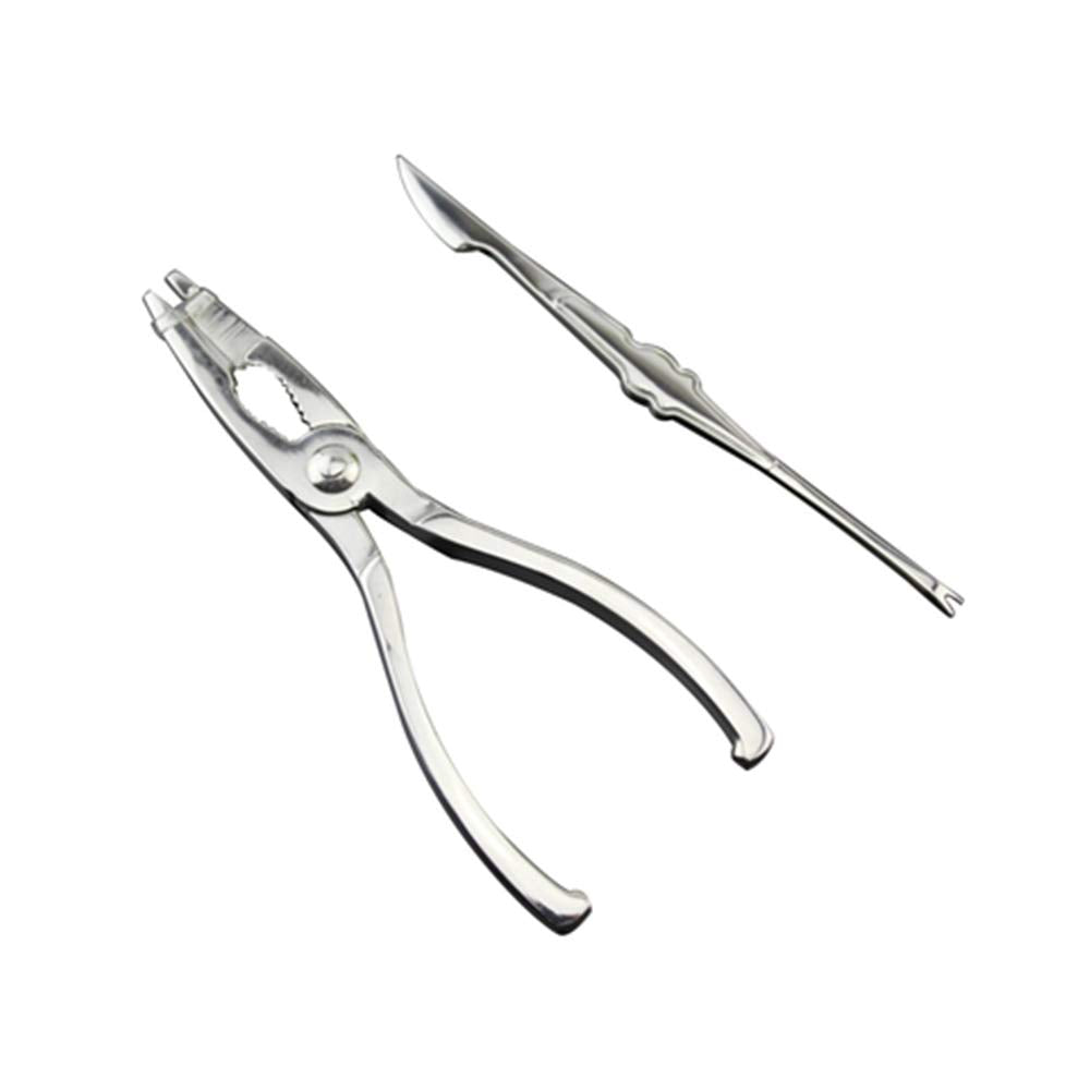 Seafood Tools Set, Chrome Plated Zinc Alloy Lobster Openers, Crab Shells and Nuts Cracking,Stainless Steel, Seafood Crackers Forks Nut Cracker Set