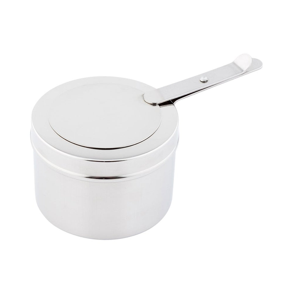 Restaurantware Stainless Steel Chafer Wick Fuel and Sterno Canned Heat Holder with Safety Cover