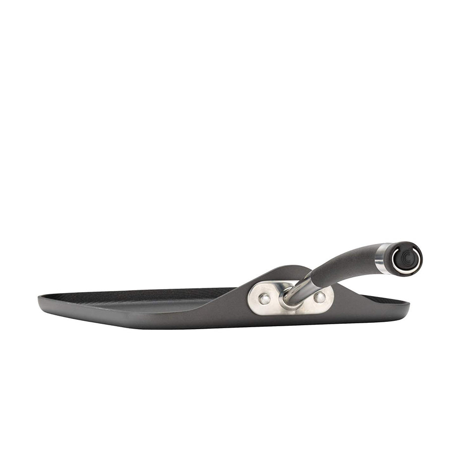 Circulon Accribe - Rejilla cuadrada antiadherente anodizada de 28 cm, color negro