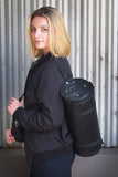 Uber Bar Tools Boston Bar Roll Deluxe, color negro y chapado en cromo
