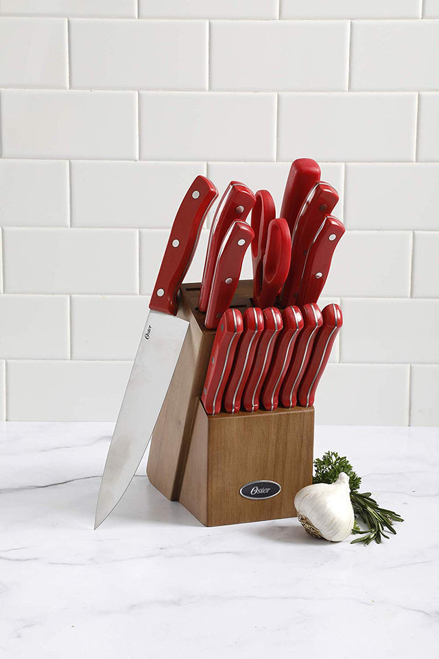 Oster Baldwyn Santoku 2 piezas, acero inoxidable, Turquoise, 14 Piece Cutlery, 1