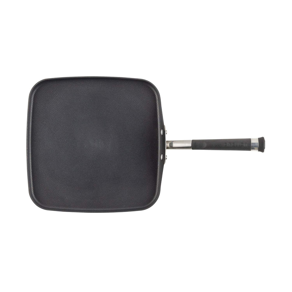 Circulon Accribe - Rejilla cuadrada antiadherente anodizada de 28 cm, color negro