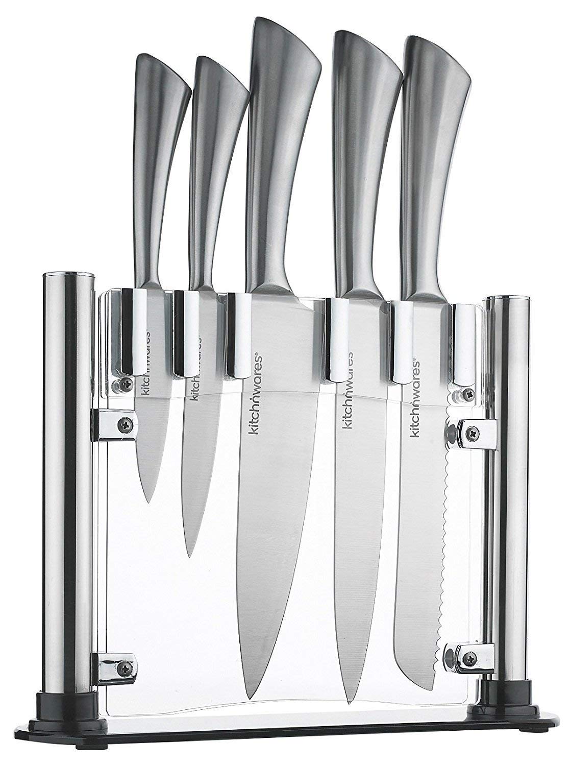 MDHAND - Juego de cuchillos de cocina profesional (acero inoxidable, con  cubierta)