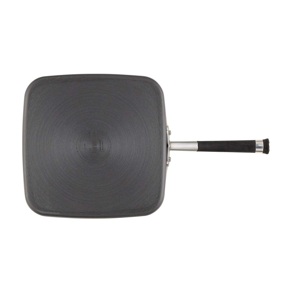 Circulon Accribe - Rejilla cuadrada antiadherente anodizada de 28 cm, color negro
