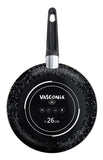 Vasconia Sartén de Acero Esmaltado con Rustic Granite, color Negro Onix, 26 cm