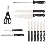 AmazonBasics Juego de cuchillos de 14 piezas, con bloque