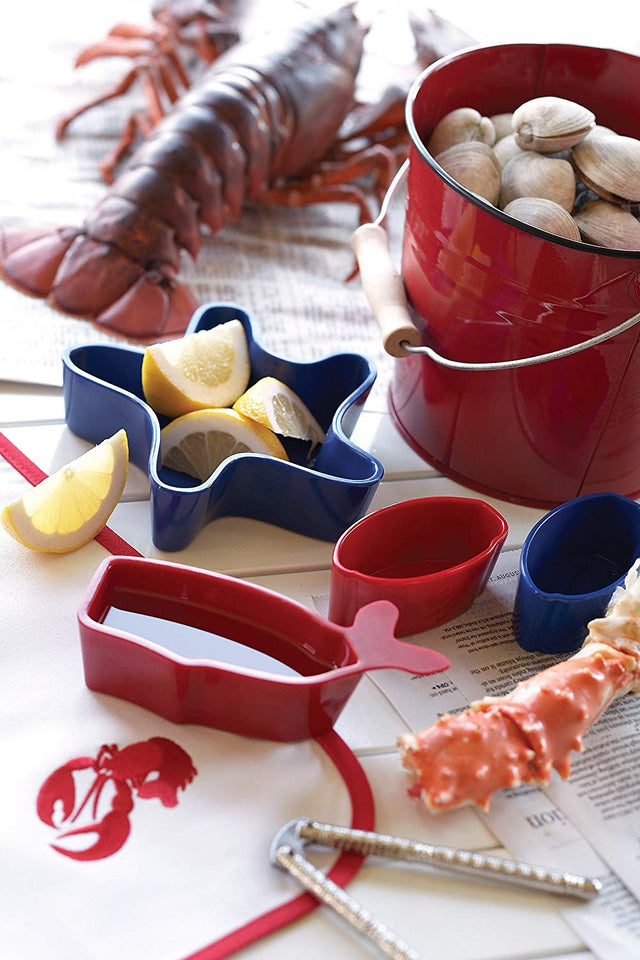 Fox Run - Pinzas de acero inoxidable para pescado, Cotton Lobster Bibs, Juego de 2, 1