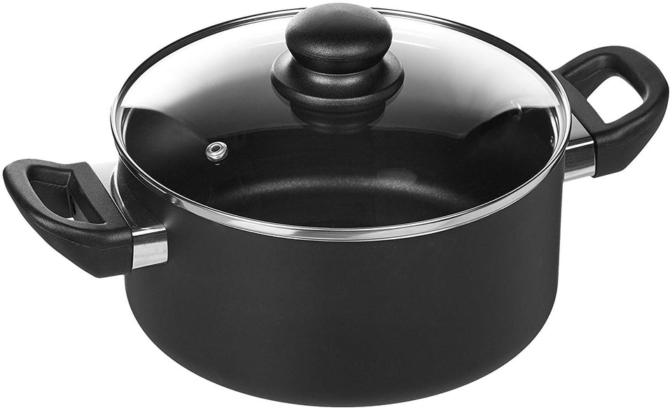 AmazonBasics Juego de ollas antiadherente, 8 piezas