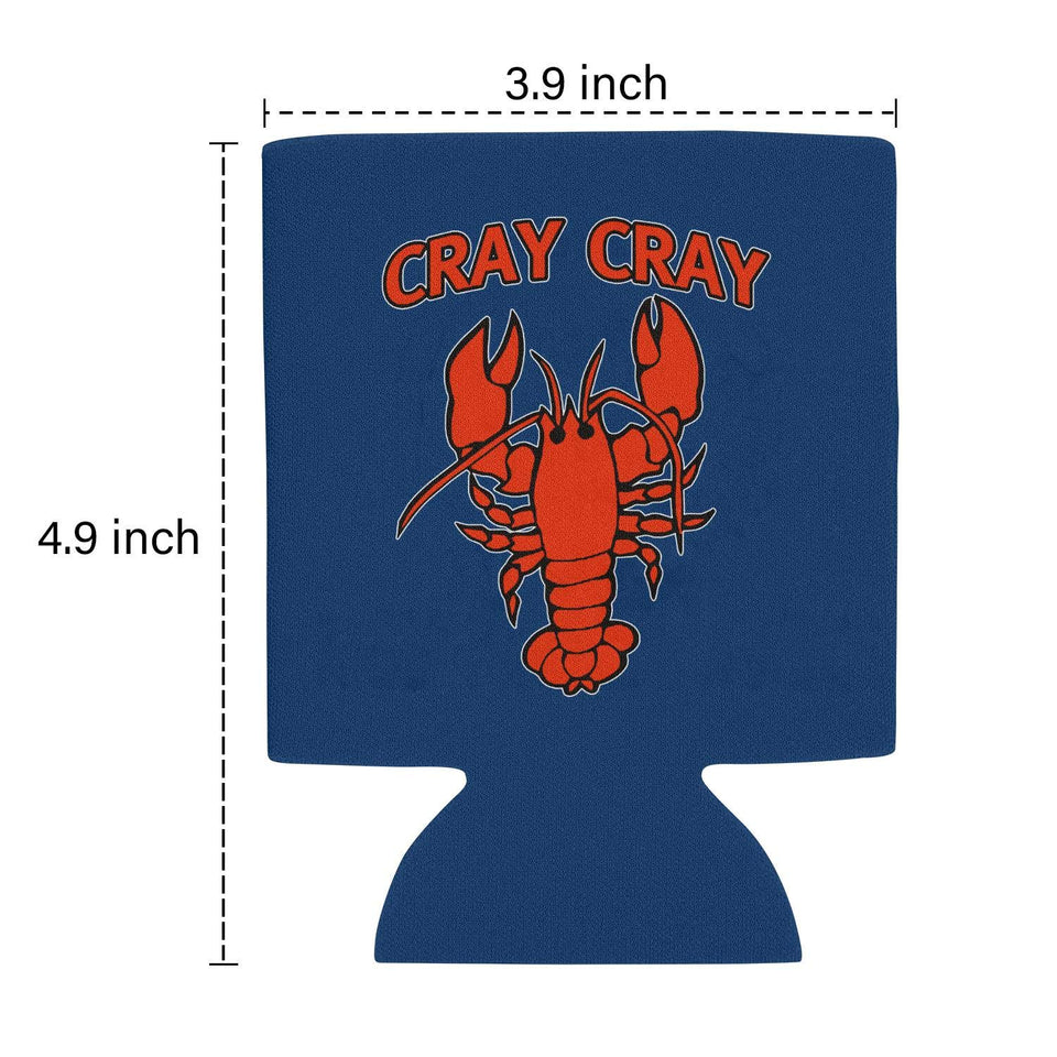 TIINTEXBA Funny Cray Crazy Lobster Crayfish 12-16 OZ Bottles Neoprene Insulated Beer Can Sleeves Beer & Soda Non-Slip Can Coolers Sleeves Fully Stitched Set of 2 Events