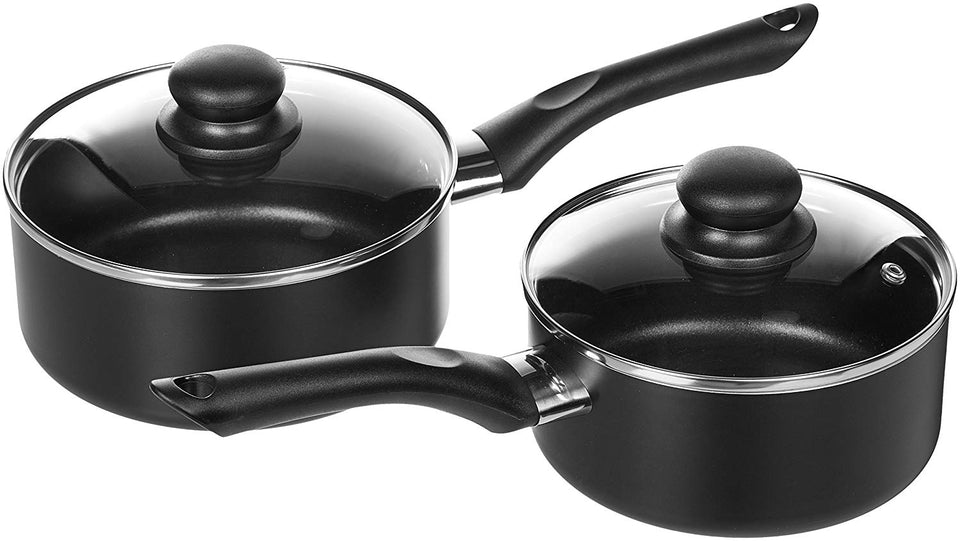 AmazonBasics Juego de ollas antiadherente, 8 piezas