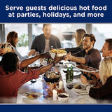 Oster Buffet Bandeja de calentamiento para servidor | Triple bandeja, 2.5 cuartos de galón, acero inoxidable